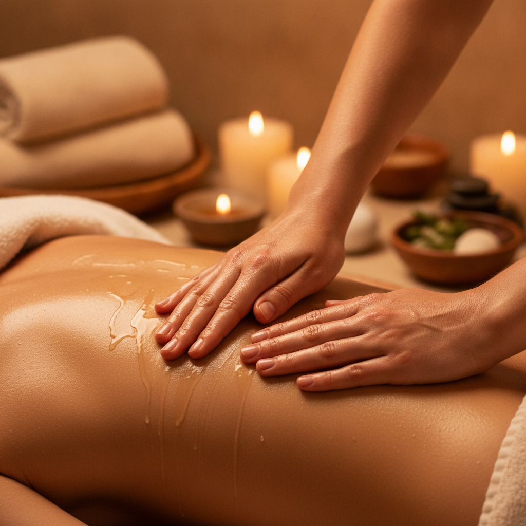 Entspannung pur bei einer professionellen Wellness-Rückenmassage